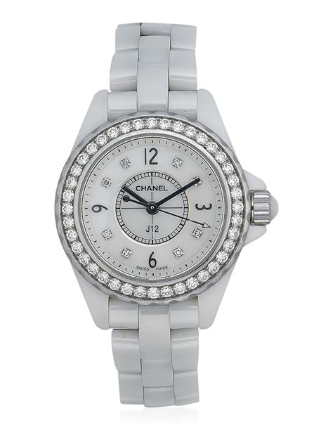 chanel j12 white with diamonds.